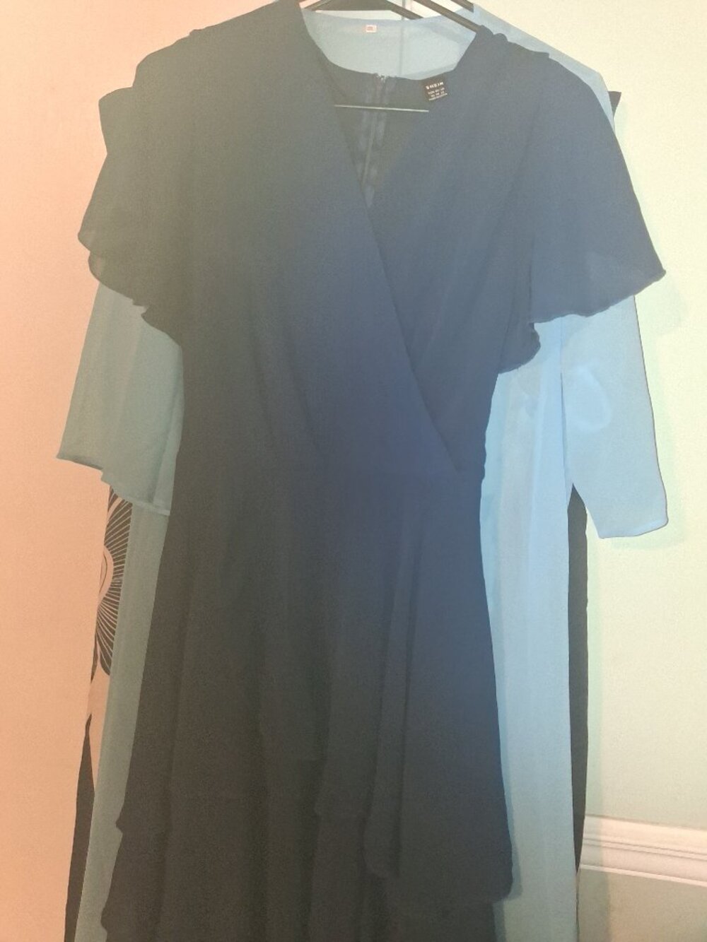 Dark blue ruffle